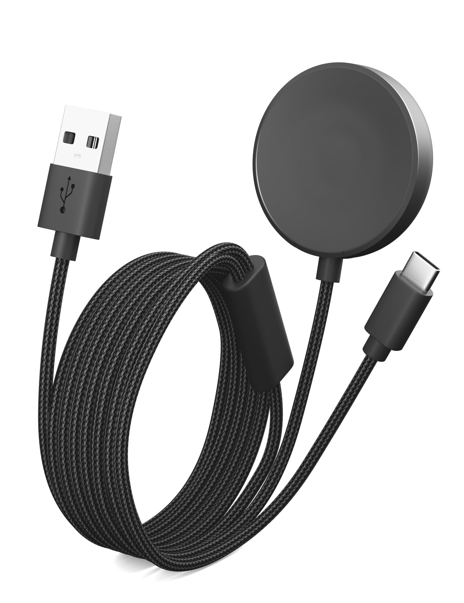 Bicmice Charger Fit for Samsung Galaxy Watch 7/Ultra/FE/6/6 Classic/5 Pro/4 Classic/3/Active 2/Active 2 in 1 Nylon Braided USB to USB C Cable for