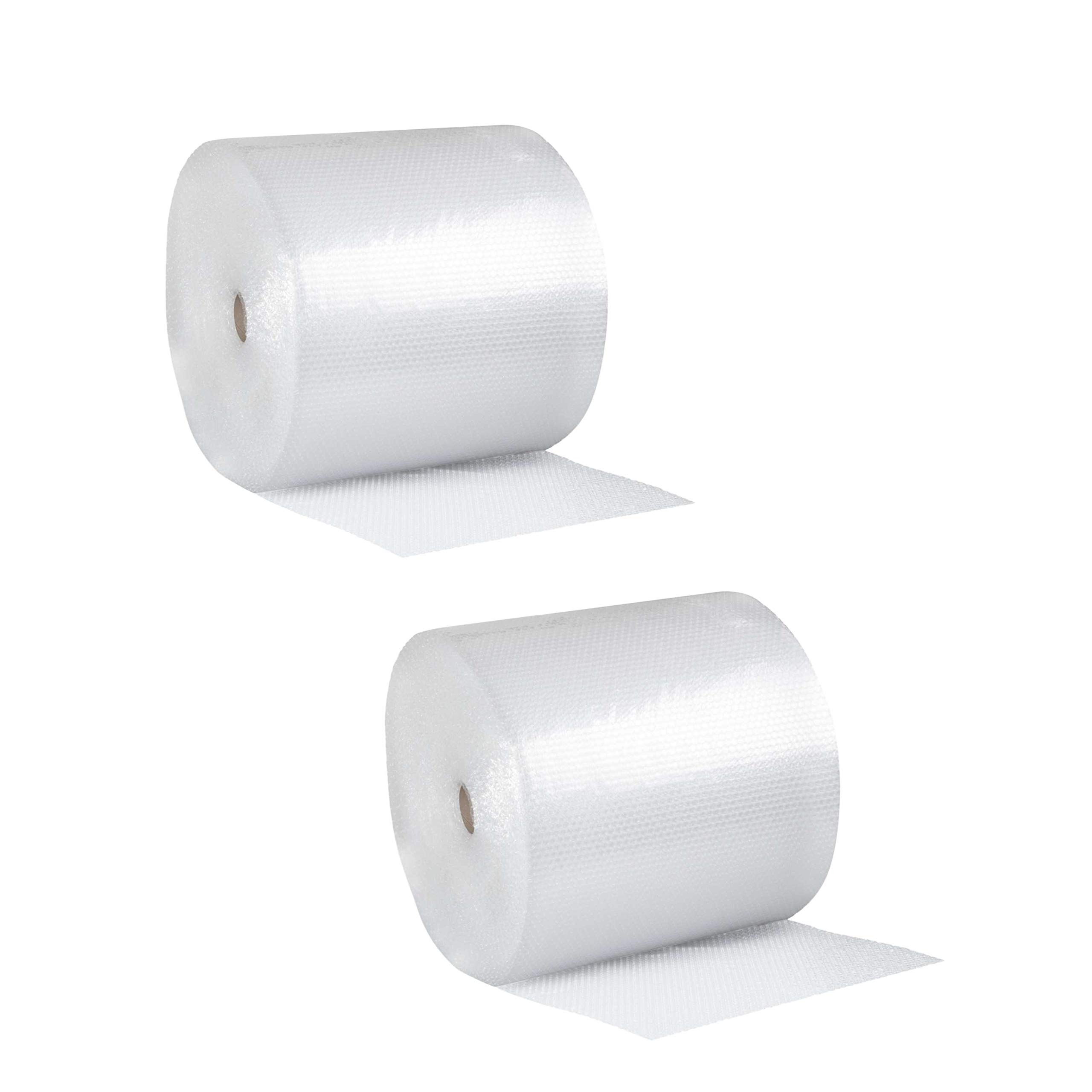 dieLUFTPOLSTERFOLIE Luftpolsterfolie 2x 50cm x 100m Verpackungsfolie Luftpolster Rolle Blisterfolie Noppenfolie Polsterfolie Umzug 1m Knallfolie Polstermaterial Versand Transparent Umzugfolie 100