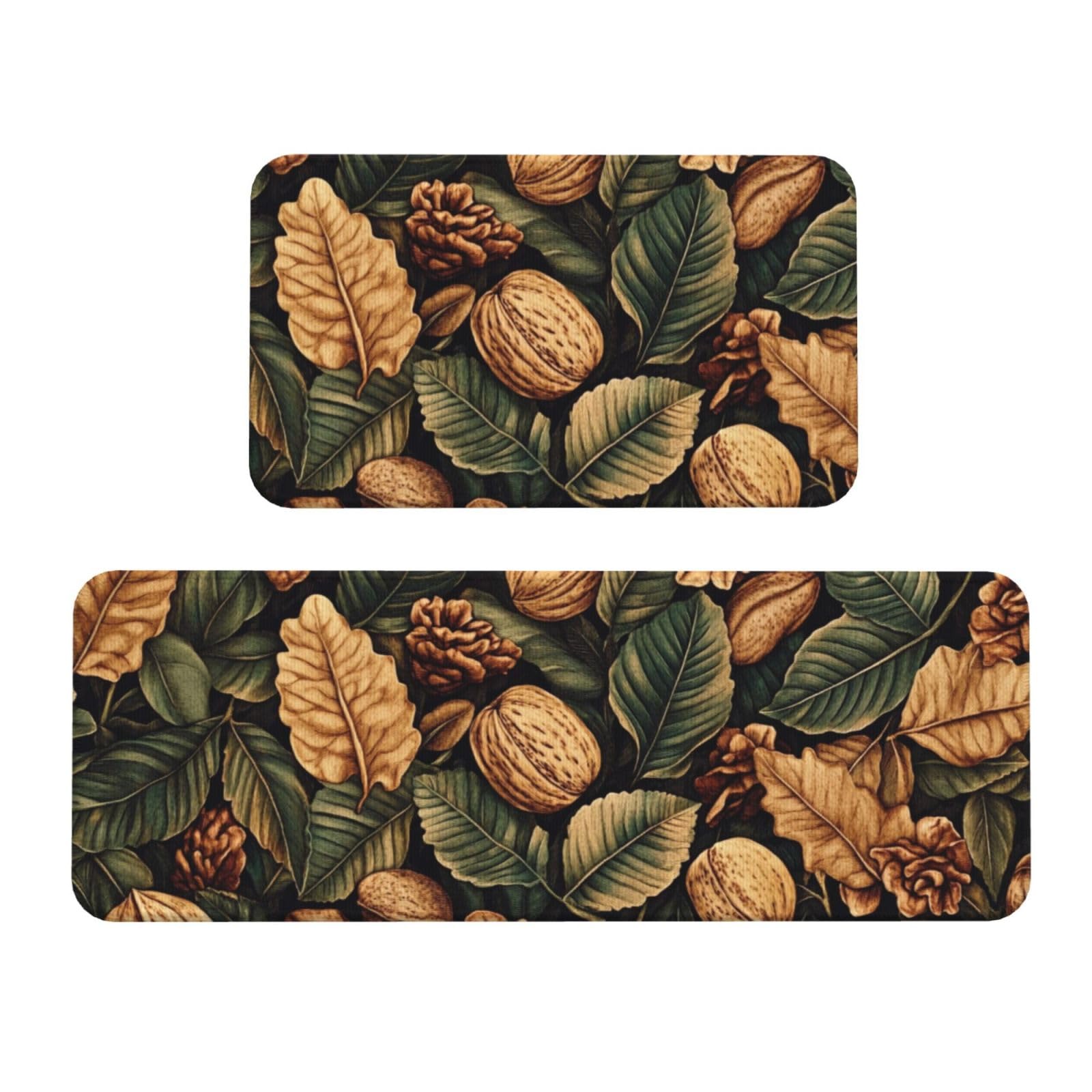 Juego de tapetes de cocina con amortiguación retro para decorar suelos domésticos