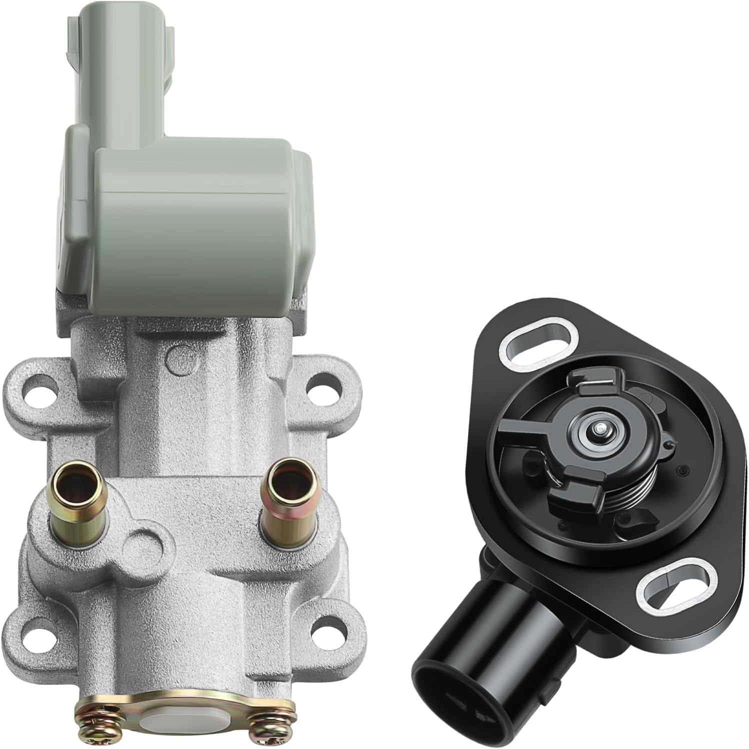 Idle Air Control Valve and Throttle Position Sensor Compatible with 1996 1997 1998 1999 2000 Honda Civic Del Sol CX DX EX HX LX GX, 97-00 EL AC186 AC184 1.6L L4