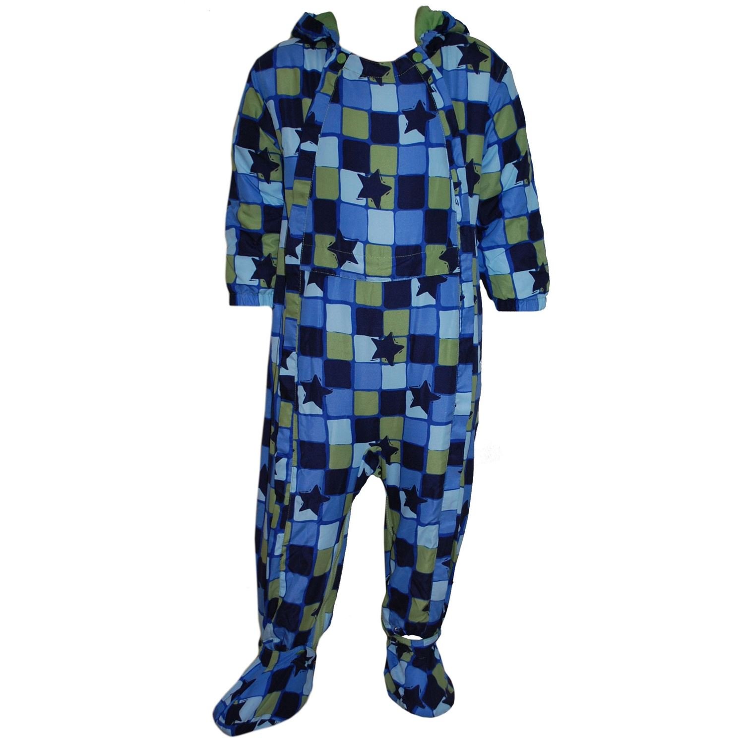 Fixoni - Baby Winteroverall Schneeoverall Jungen wasserdicht Winddicht atmungsaktiv, blau-grün, Größe 92