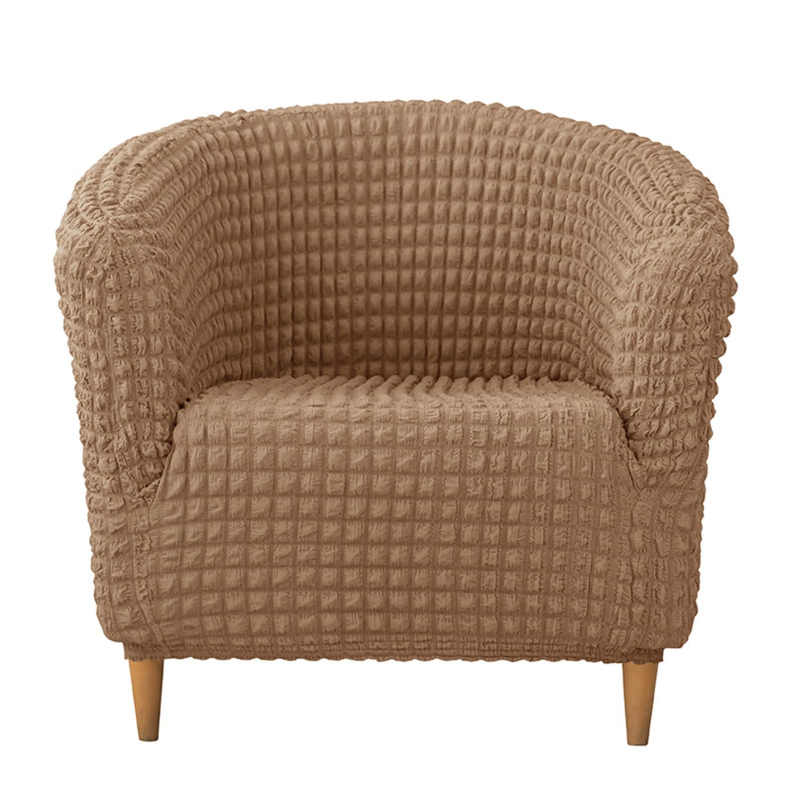 Tsophreniq Light Coffee Plaids Seersuckers Sofa Cover Room Stretch Sofa Slipcover For Armchair Cover Seats Corner Couch Thick Couch