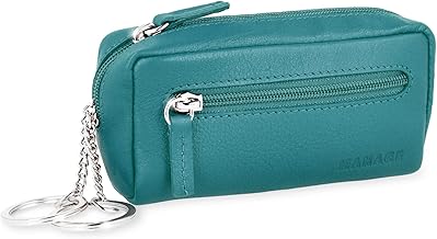 MANAGE XXL Leather Key Bag with Coin Compartment for Men and Women - Genuine Leather Key Case - Large Choice of Colours