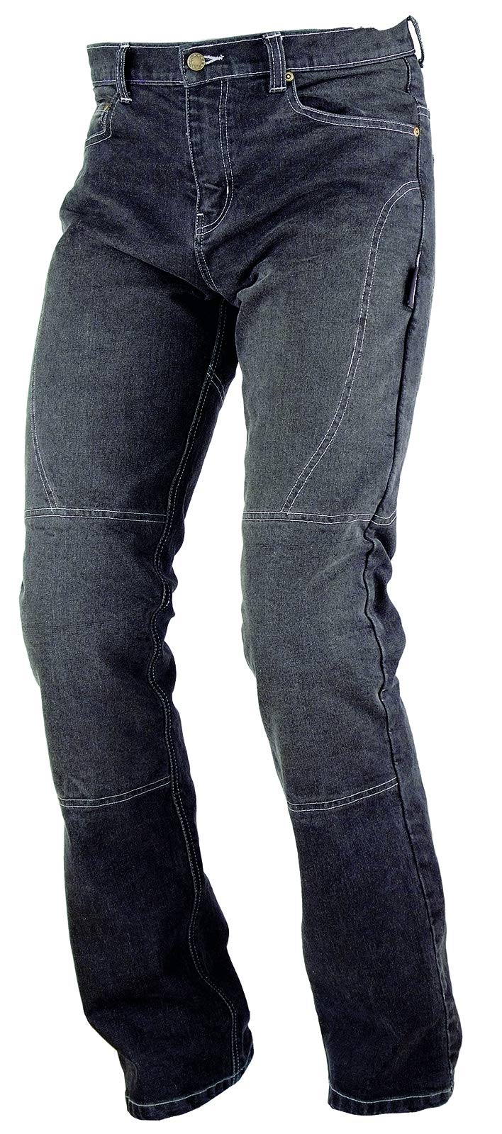 A-pro Pantalon de moto en jean Denim élastique pour femme Avec protections CE Noir Taille 42