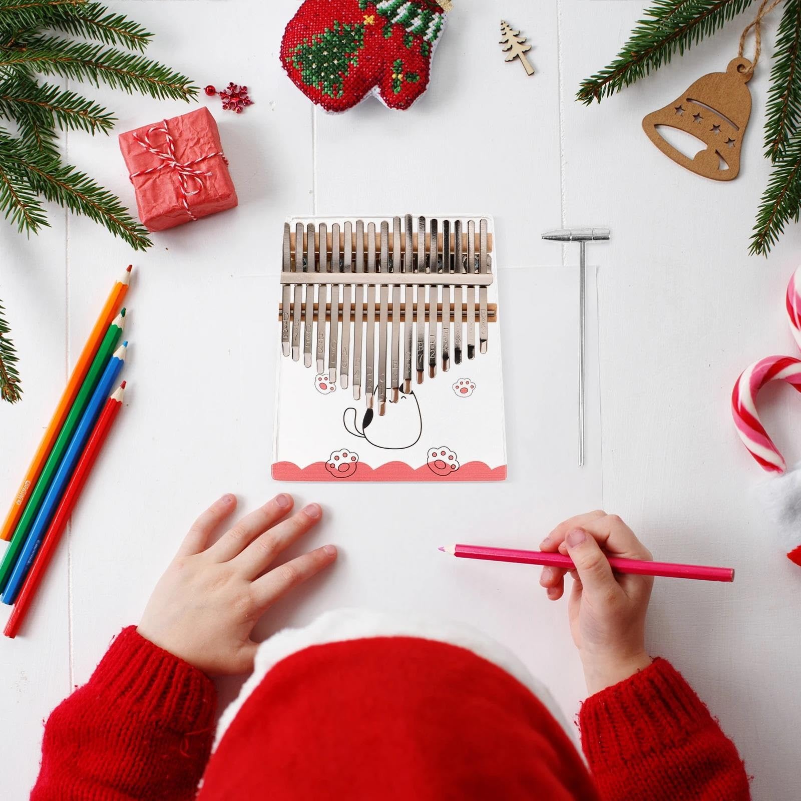 Kalimba Principiantes Kalimba De Acrílico De 17 Notas Con Manivela Para Principiantes