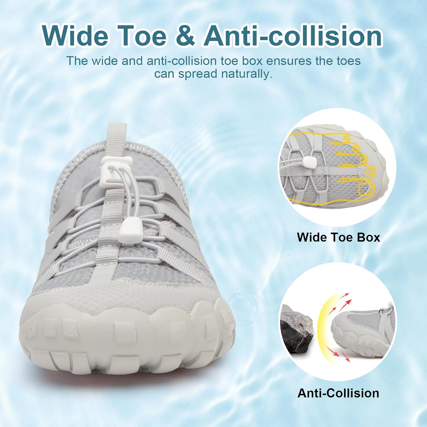 LeIsfIt Water Shoes for Women Men Barefoot Beach Swim Shoes Quick-Dry Aqua Socks for River Pool Lake Hiking Kayaking Surfing