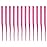 SWACC 12 Pcs Straight One Color Party Highlights Clip on in Hair Extensions Colored Hair Streak Synthetic Hairpieces (Neon Pink)