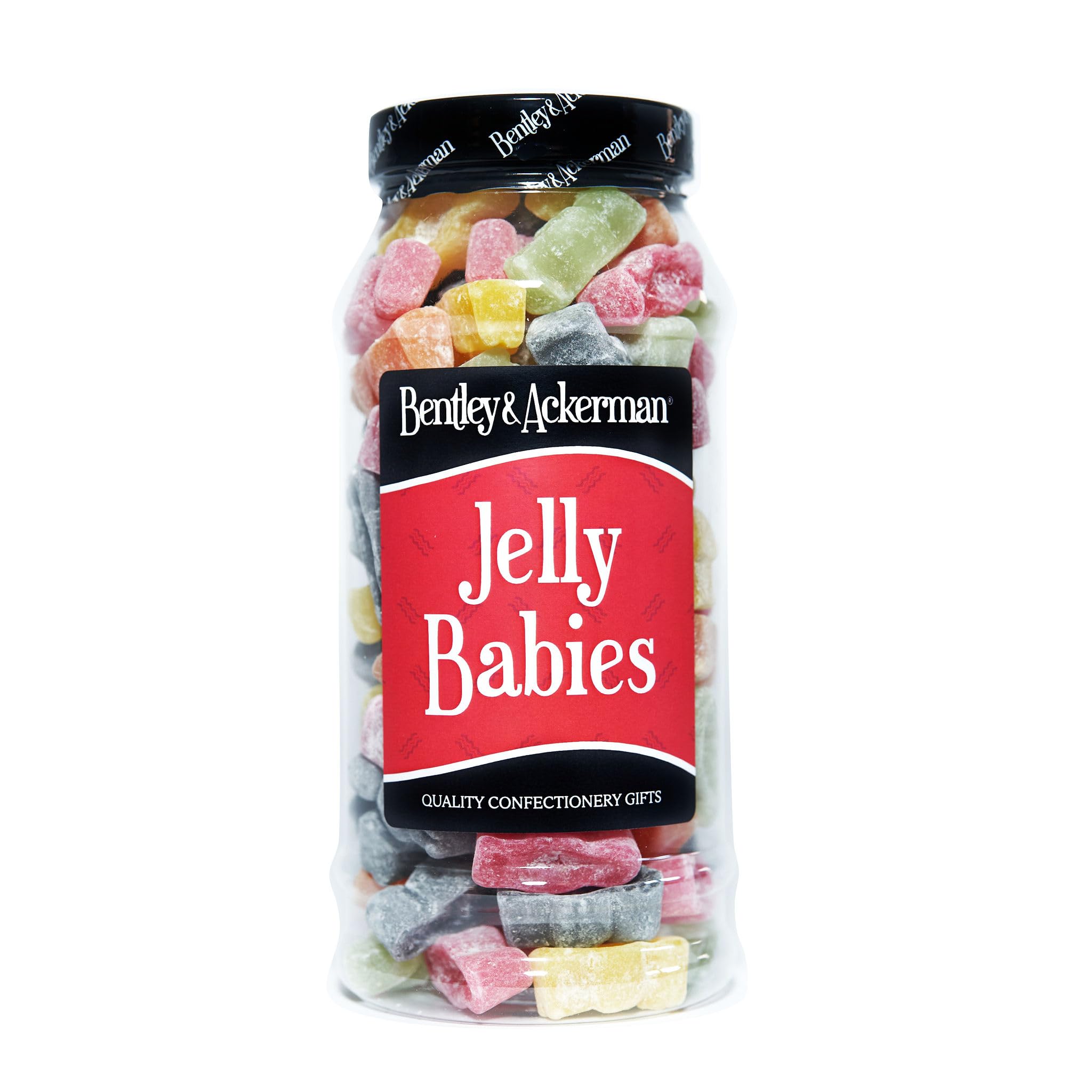 Jelly Babies Sweets - (605g) Original Retro Jelly Babies Sweets Gift Jar By Bentley & Ackerman's Sweet Shop.