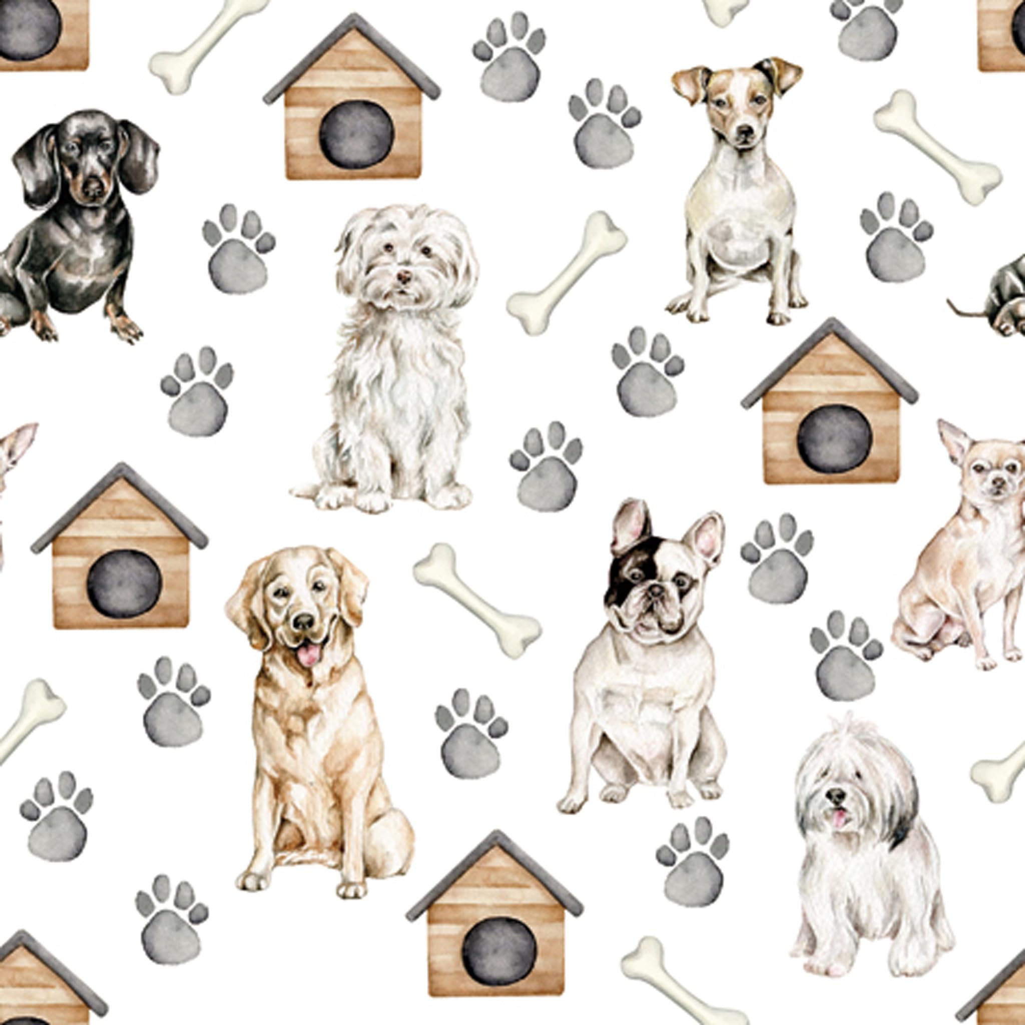 Anniversary House Multi-Coloured Tiflair Pet Dogs Lunch Napkins 3 Ply