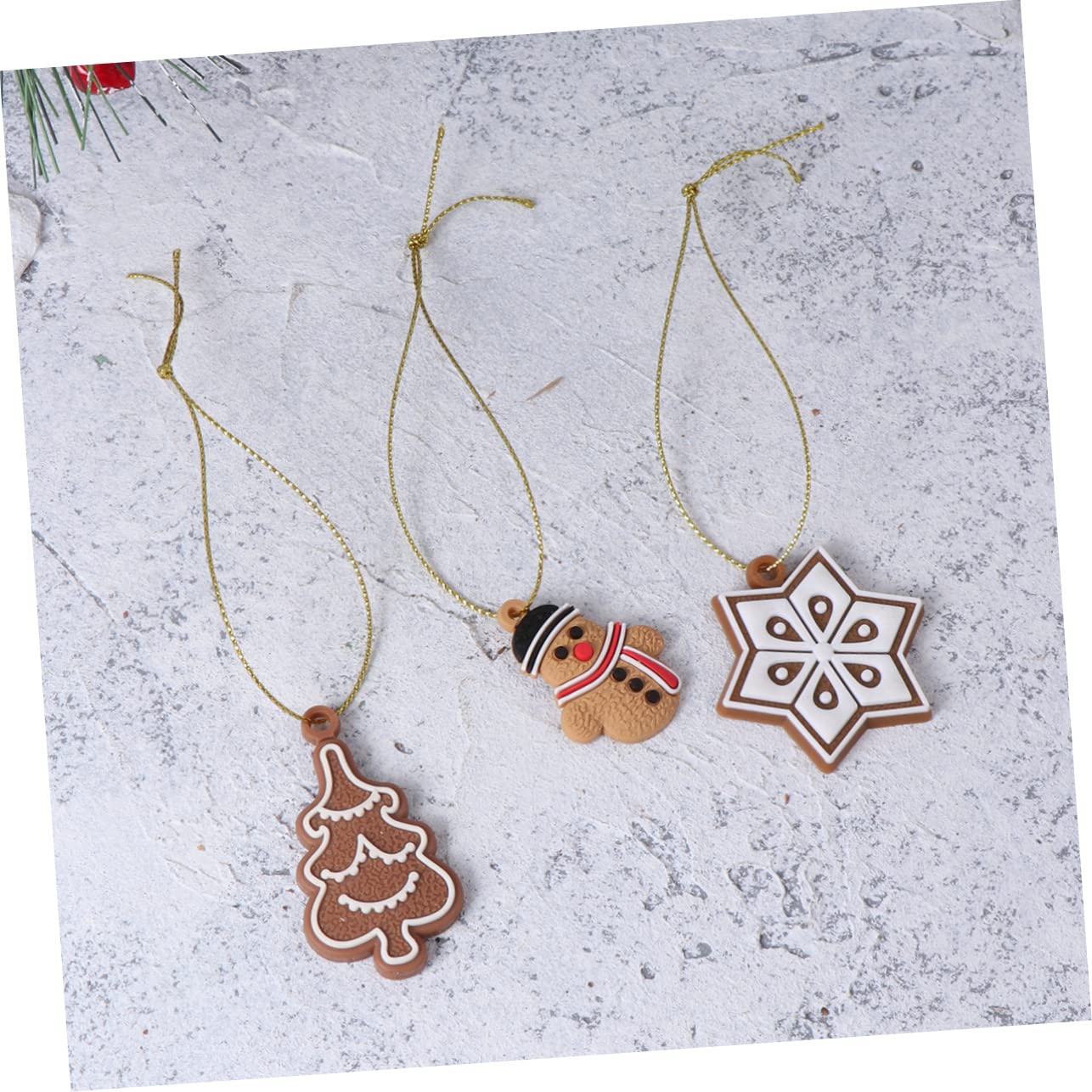 IMIKEYA 3 Stück 28 1 Weihnachtsanhänger zum Aufhängen weihnachtsbaumanhänger Dekorationen Festliche Dekoration Weihnachten Weihnachtsbaumschmuck Ornament Lebkuchenmann hängendes
