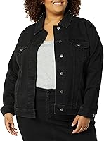 Amazon Essentials Women's Regular Fit Stretch Denim Jean Jacket - Classic Layering Essential, Plus Sizes