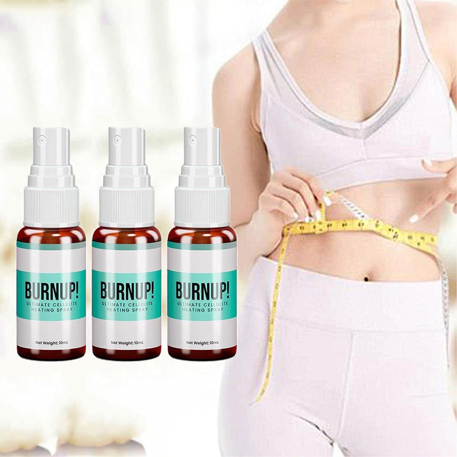 Burn Up Ultimate Cellulite Heating Spray, Weight Loss Fast Fat Burner Slimming Spray ​Belly Fat, for Thighs,Abdomen, Arms Massage Weight Loss (3pcs)
