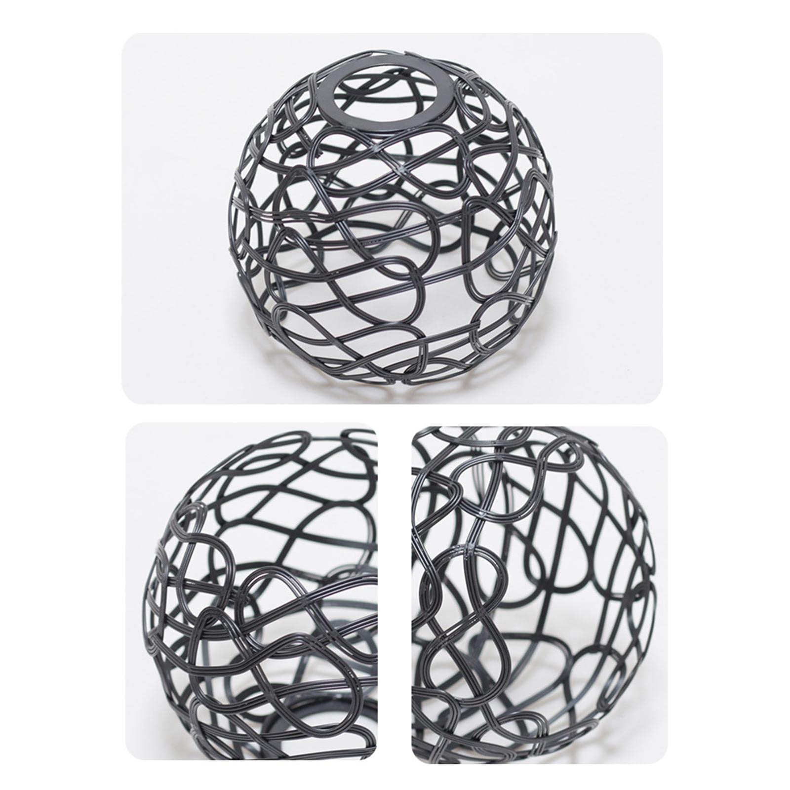 2 Set di Paralume in Filo di Ferro Copertura Della Lampadina Gabbia Della Lampada Per Camera Da Letto R