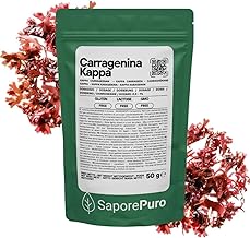 SaporePuro Kappa Carrageenan Powder 50g - Gluten Free - Gelling and Stabilising for Savoury Preparations, Meats, Jellies and Desserts