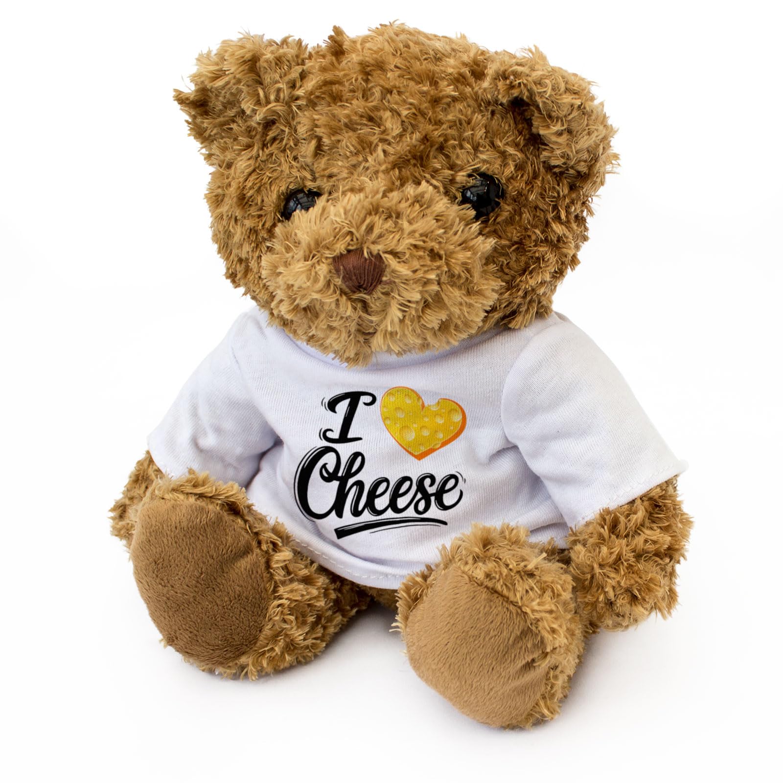 I LOVE CHEESE - Teddy Bear - Cute Soft Cuddly Adorable - Food Gift Present