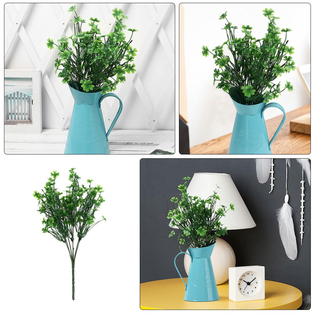 6pezzi Foglie Artificiali Decorativa Con Stelo Piante Finte Per Bouquet Fai Da Te Decorazioni Per Matrimoni e Festività Adatte Per Interni Ed Esterni