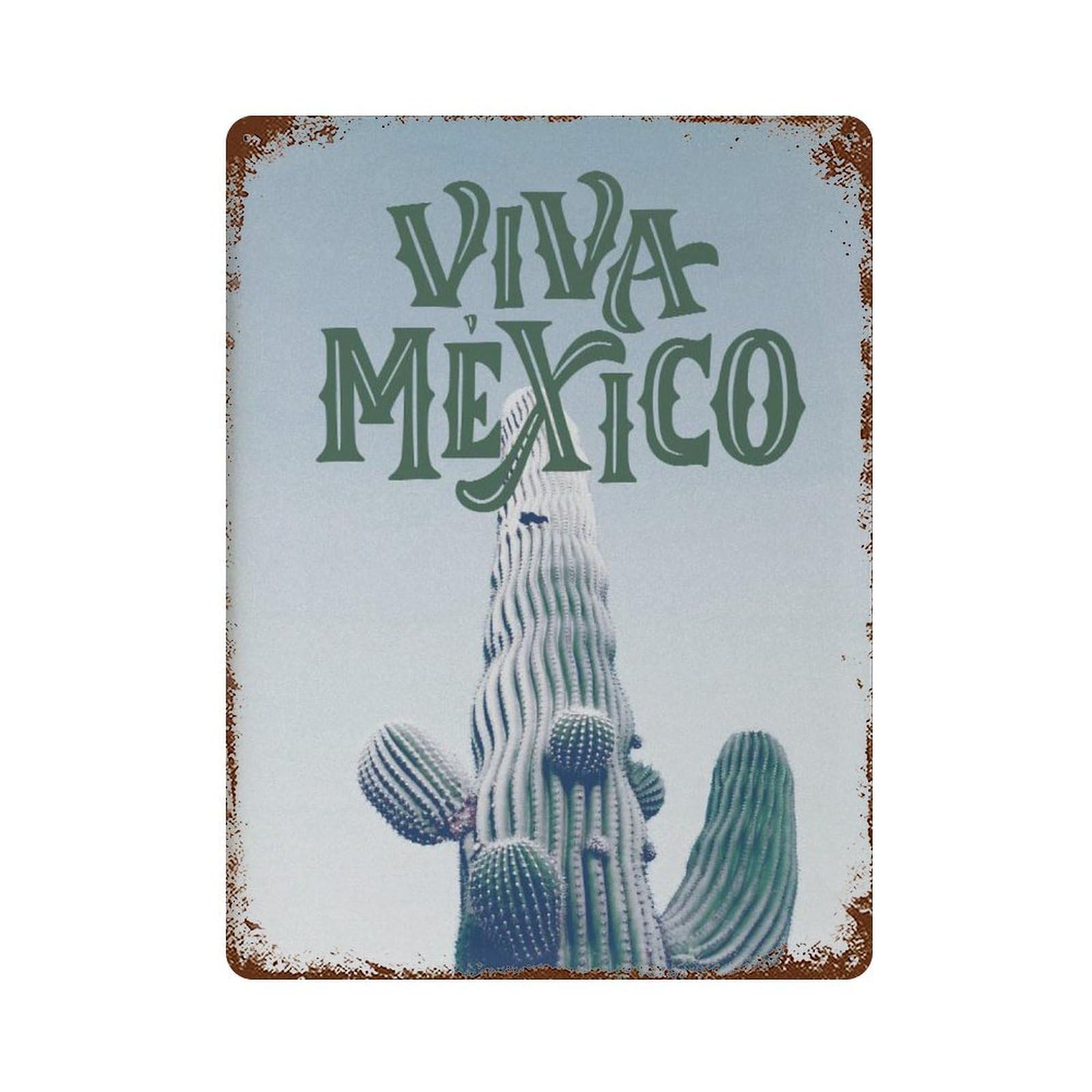 xiaoxiaoshen Vintage Mexico Green Cactus Wall Decor Art Metal Tin Poster Modern Home Decor Art Home Bar Shop Decorations Vintage Sign 40x30cm