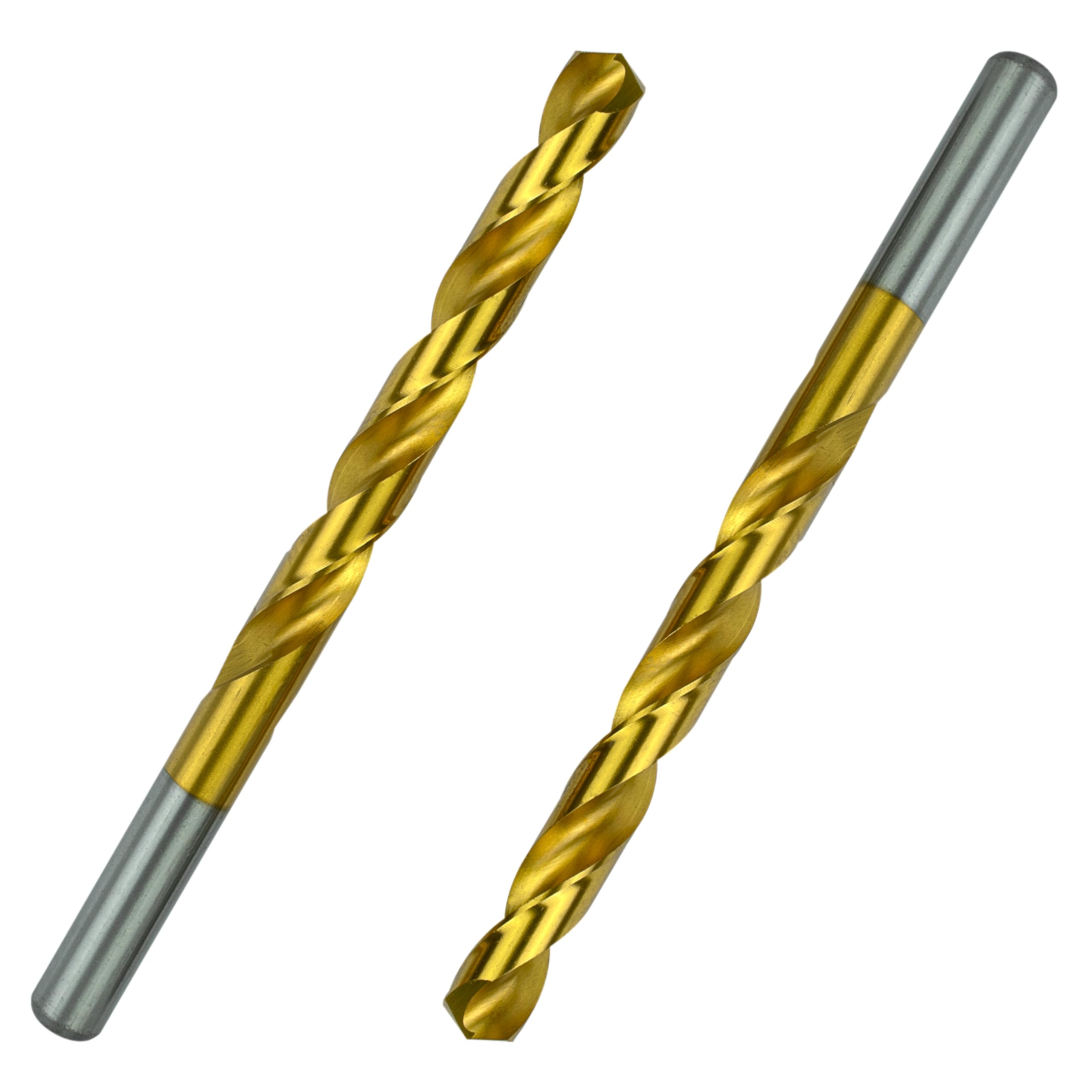 Greycore Tools - Broca de extensión de avión de cobalto de 7/16 x 6 pulgadas, paquete de 2, revestimiento de titanio industrial, brocas de cobalto para metal, madera, plástico