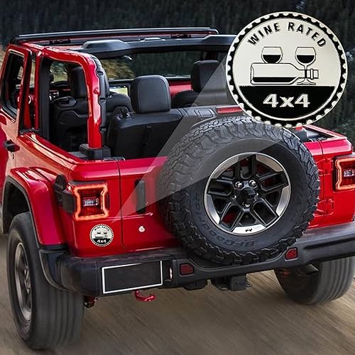 Miniatura 5 de Insignia de vino emblema de automóvil, 4 x 4 de metal para automóvil, insignias de metal 3D, emblemas redondos, calcomanías compatibles con