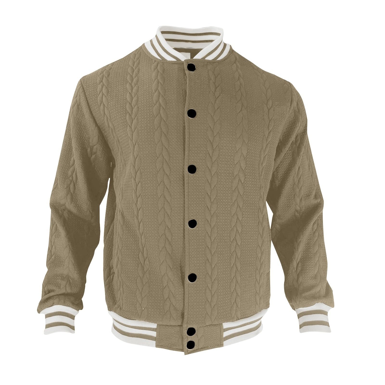 Mens Vasity Letterman Jacket Long Sleeve Textured Cotton Baseball Jacket Slim Fit Fashion Bomber Jackets