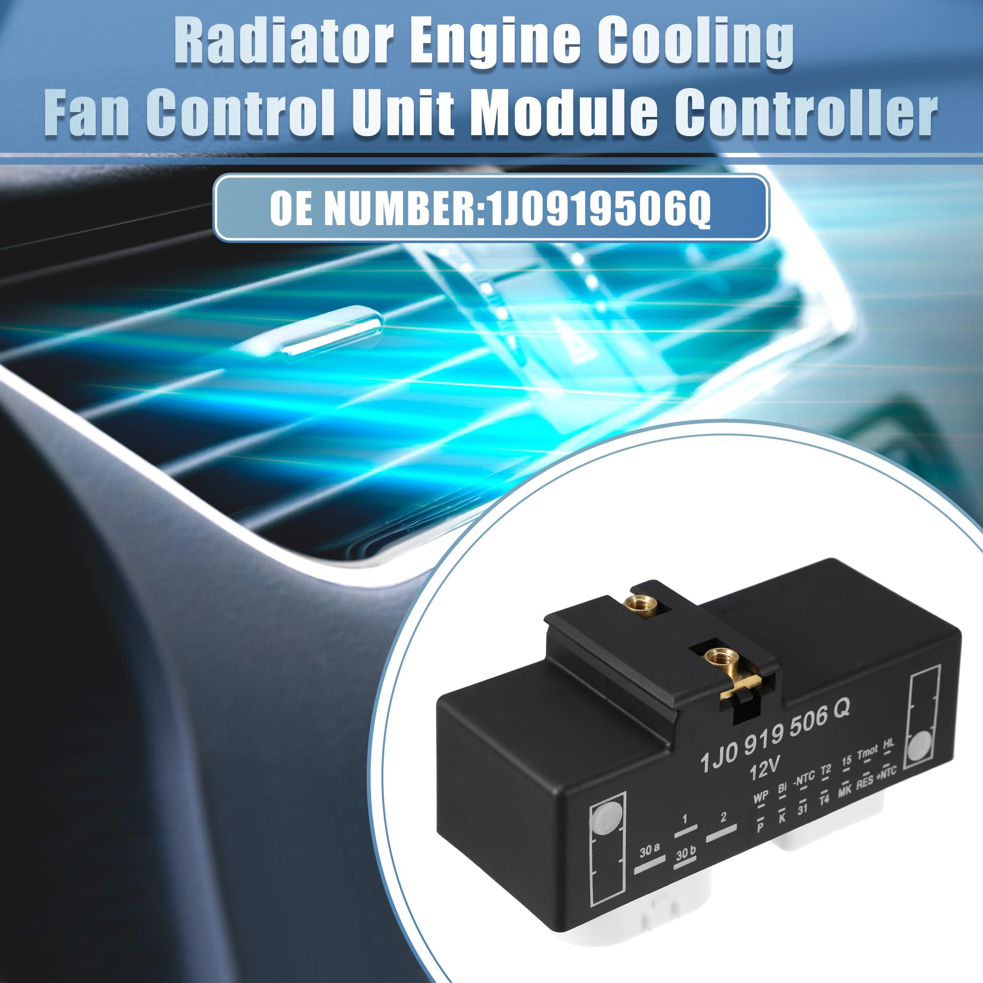 ABSOPRO Modulo di controllo ventola radiatore per Volkswagen 1J0919506Q