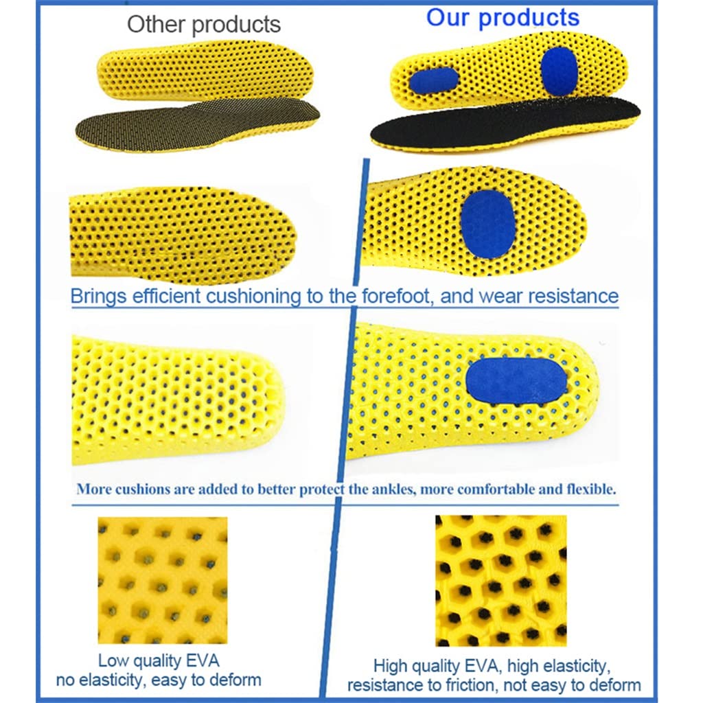Solette in Memory Foam for Scarpe Suola Mesh Deodorante Cuscino Traspirante Solette da Corsa for Piedi Solette Ortopediche(Large)