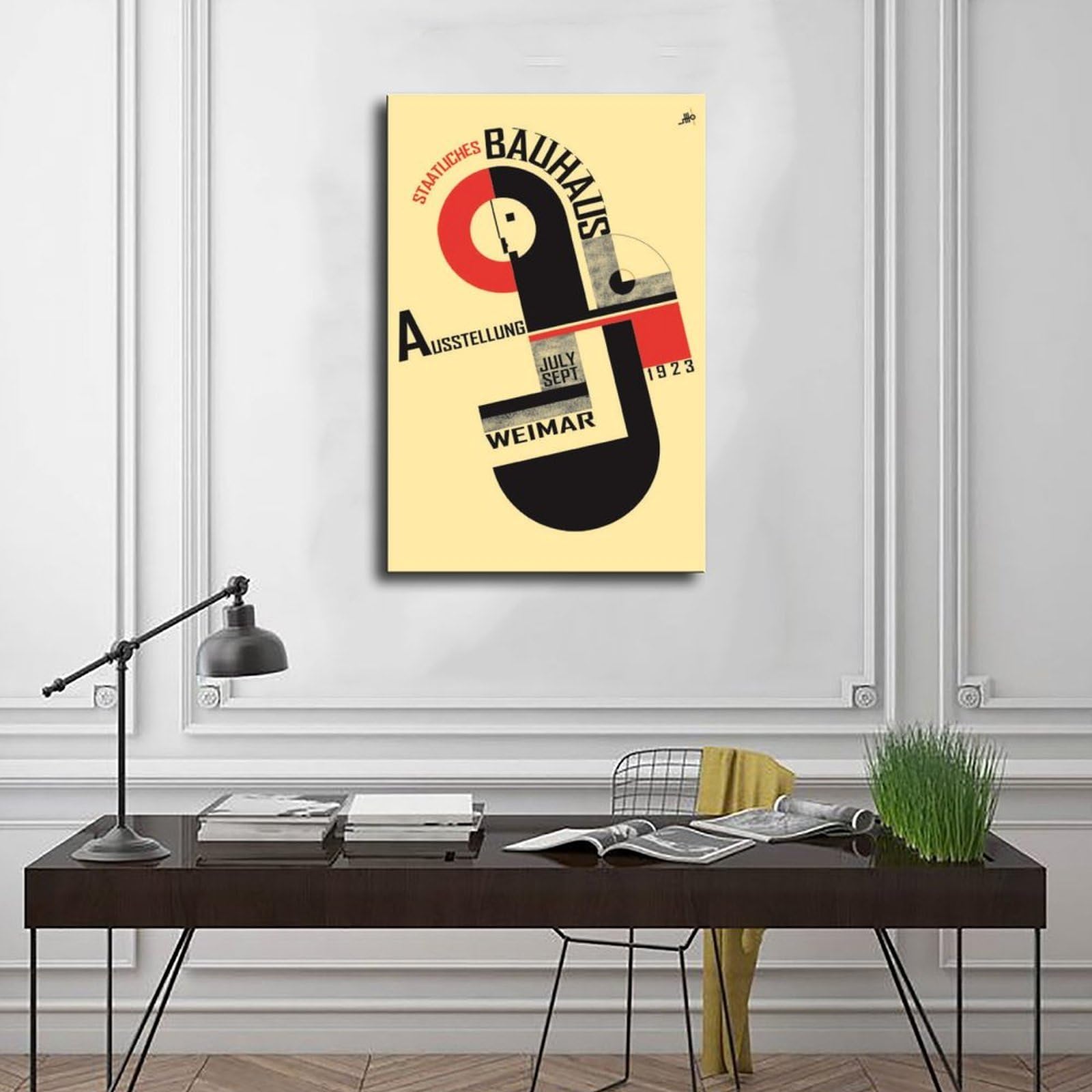 Bauhaus Exhibition 1923 - Póster decorativo para pared, bar, restaurante, garaje, cafetería, regalo sin marco, 50 x 75 cm