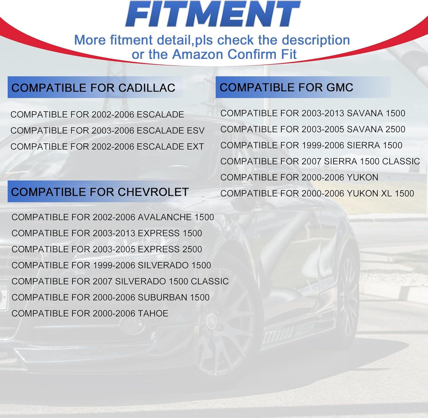 515036 Front Wheel Hub Bearing Assembly w/ABS Compatible for 1999-2007 Chevrolet Silverado 1500 4WD & GMC Sierra 1500 4WD Compatible with 00-06 GMC Yukon XL 1500 AWD 2 PCS