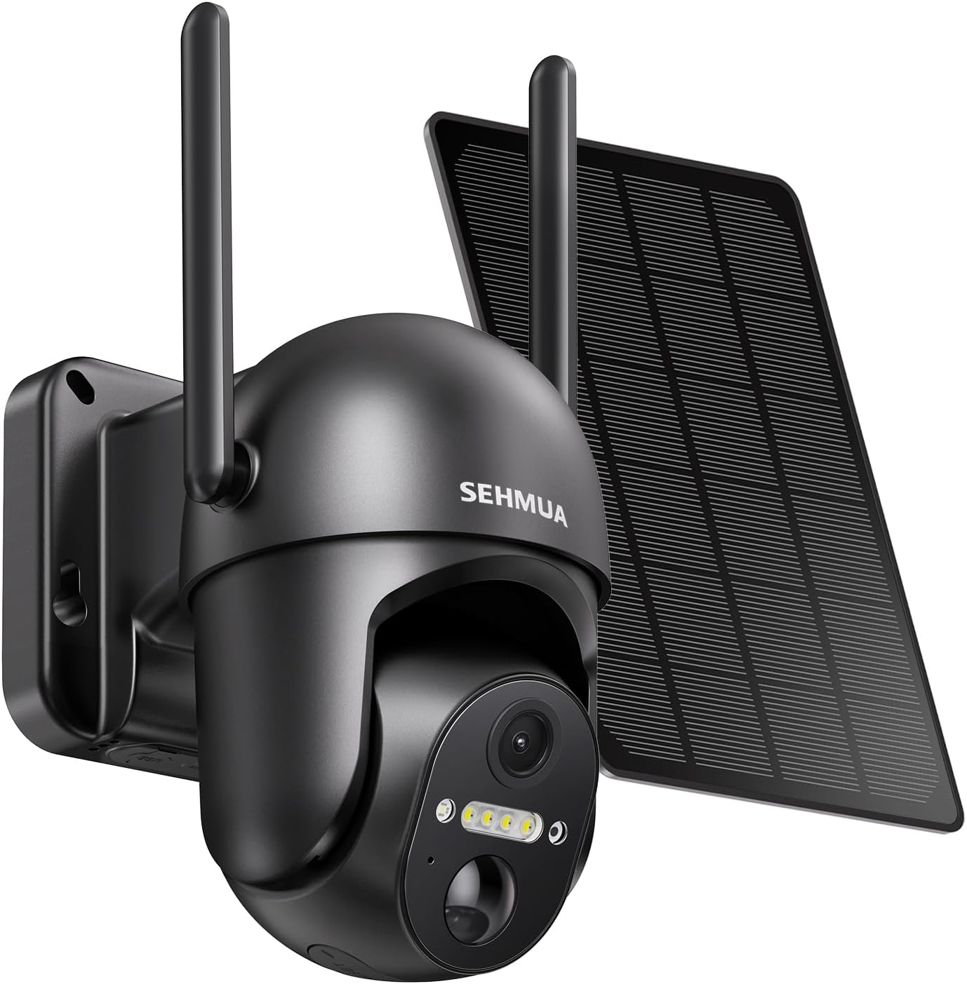 SEHMUA Solar Security Cameras Wireless Outdoor, 2K 360° View Battery Powered Outdoor Camera, WiFi Home Security with Spotlight Color Night Vision, PIR Sensor