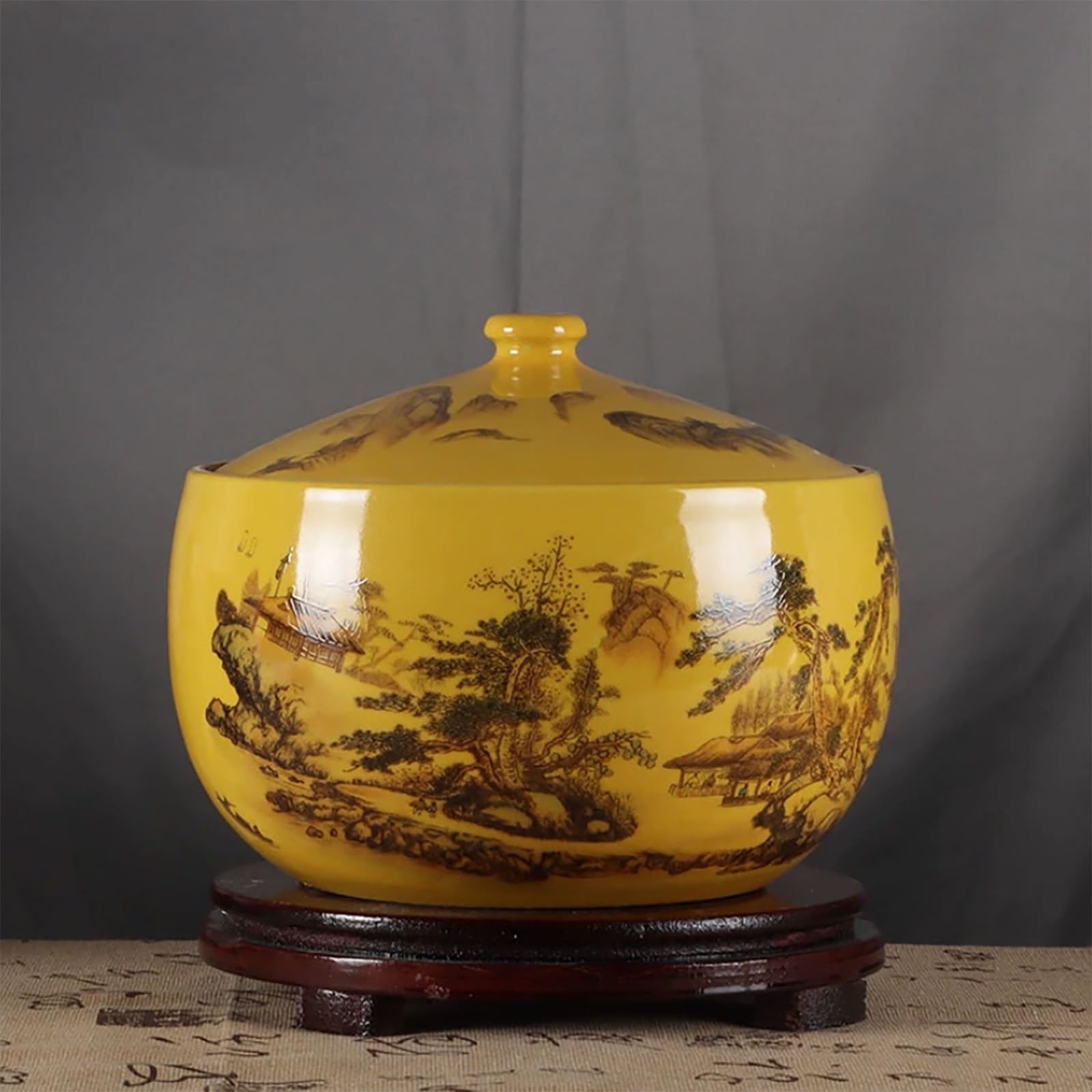 MESCXTY Ceramic Rice Jar Large For Bucket With Lid Container,rice Bucket,rice Storage Bin,rice Container Household Barrel(
