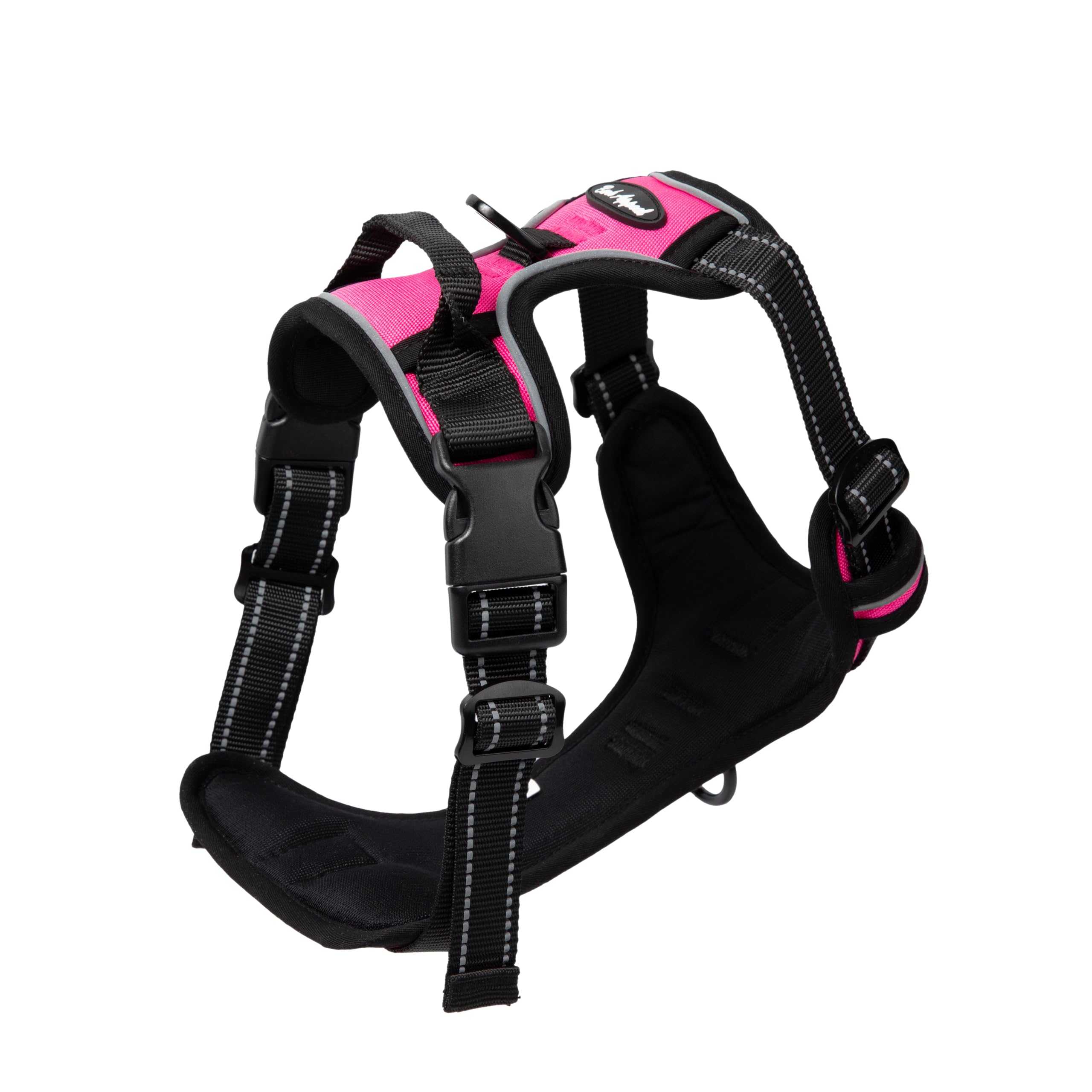 Bark Appeal Arnés de control reflectante M-Pink