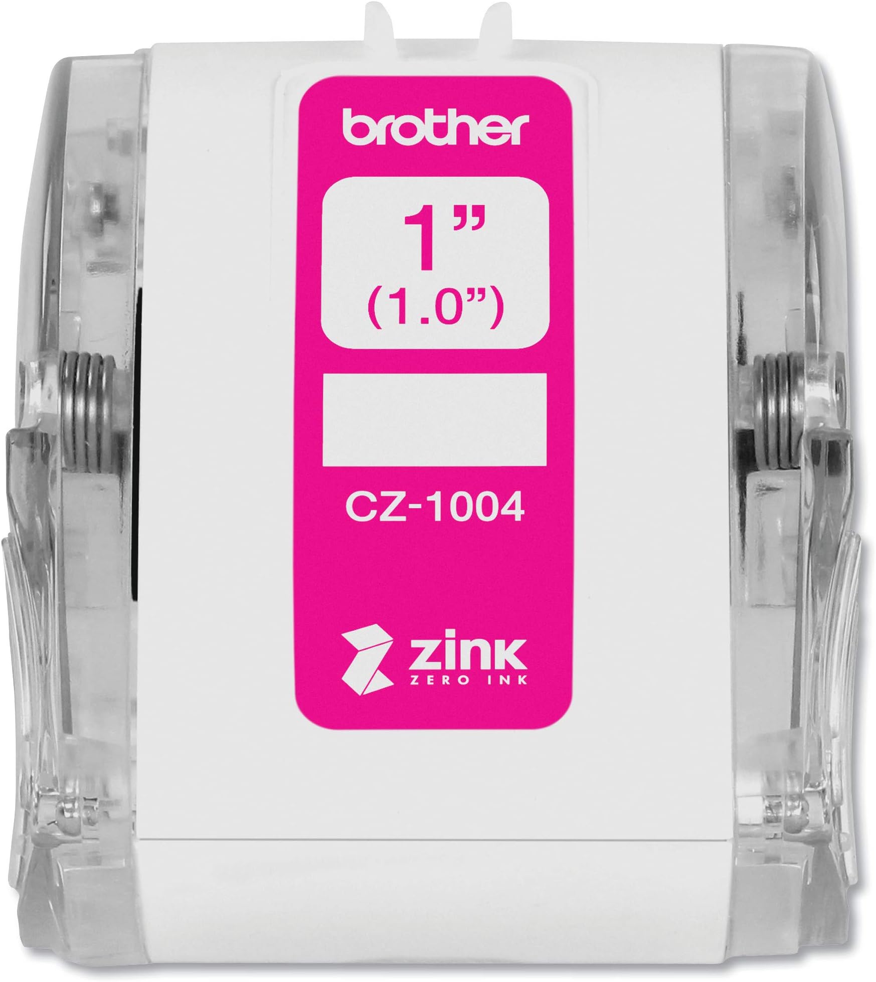 Brother Genuine CZ-1004 Continuous Length 1” (1.0”) 25 mm Wide x 16.4 ft. (5 m) Long Label Roll Featuring ZINK Zero Ink Technology