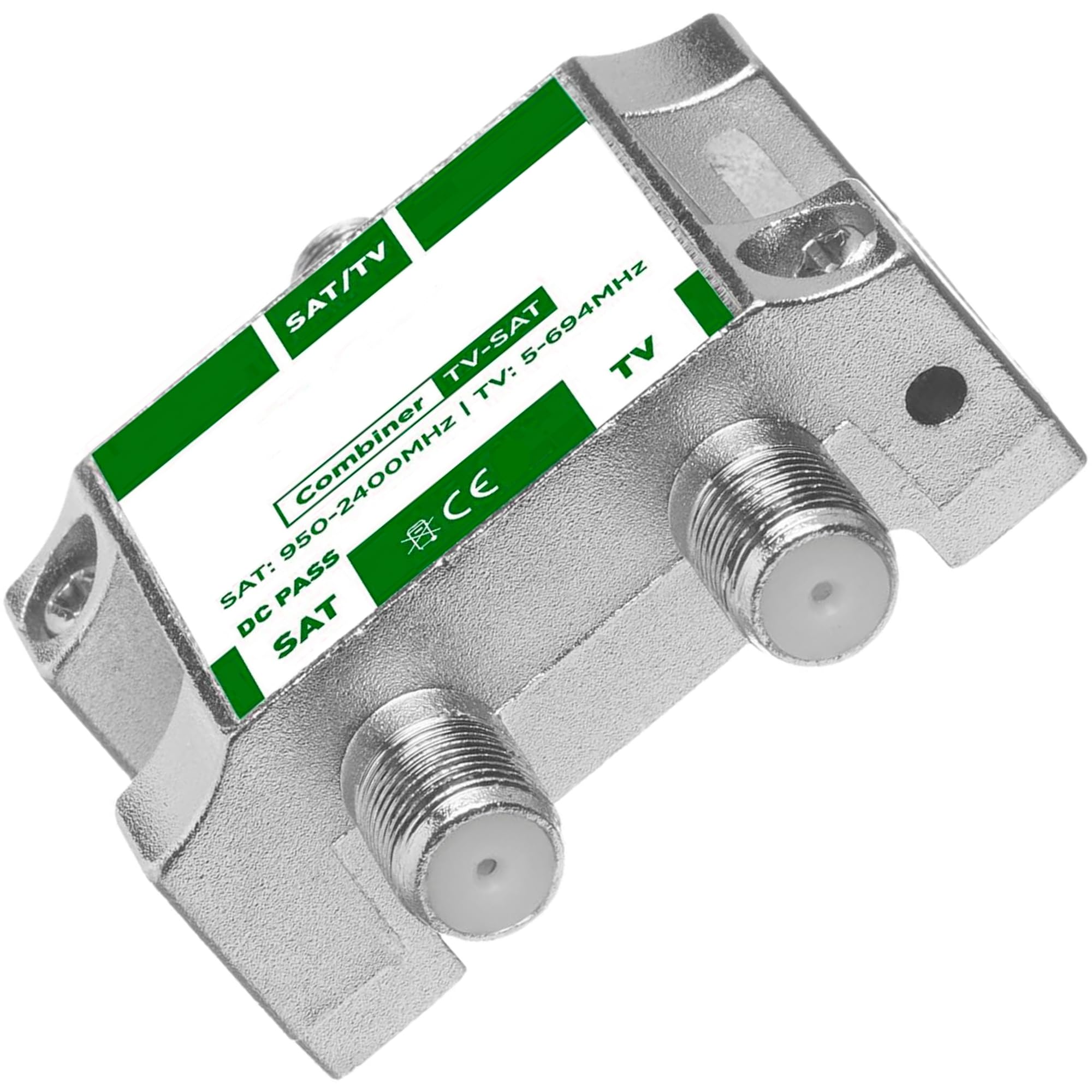 Mezclador de señal satélite y terrestre, Mezclador TV/SAT, Diplexor señal Satélite y Terrestre, Apto para la Combinación de Dos señales en la Misma línea, Paso de DC, con Filtro LTE 5G - imagen 6