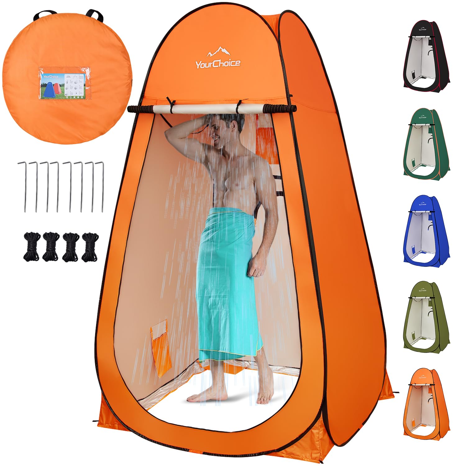 Your Choice Pop Up Shower Tent 47.2" Wx74.8/82.7" H Privacy Changing Tent
