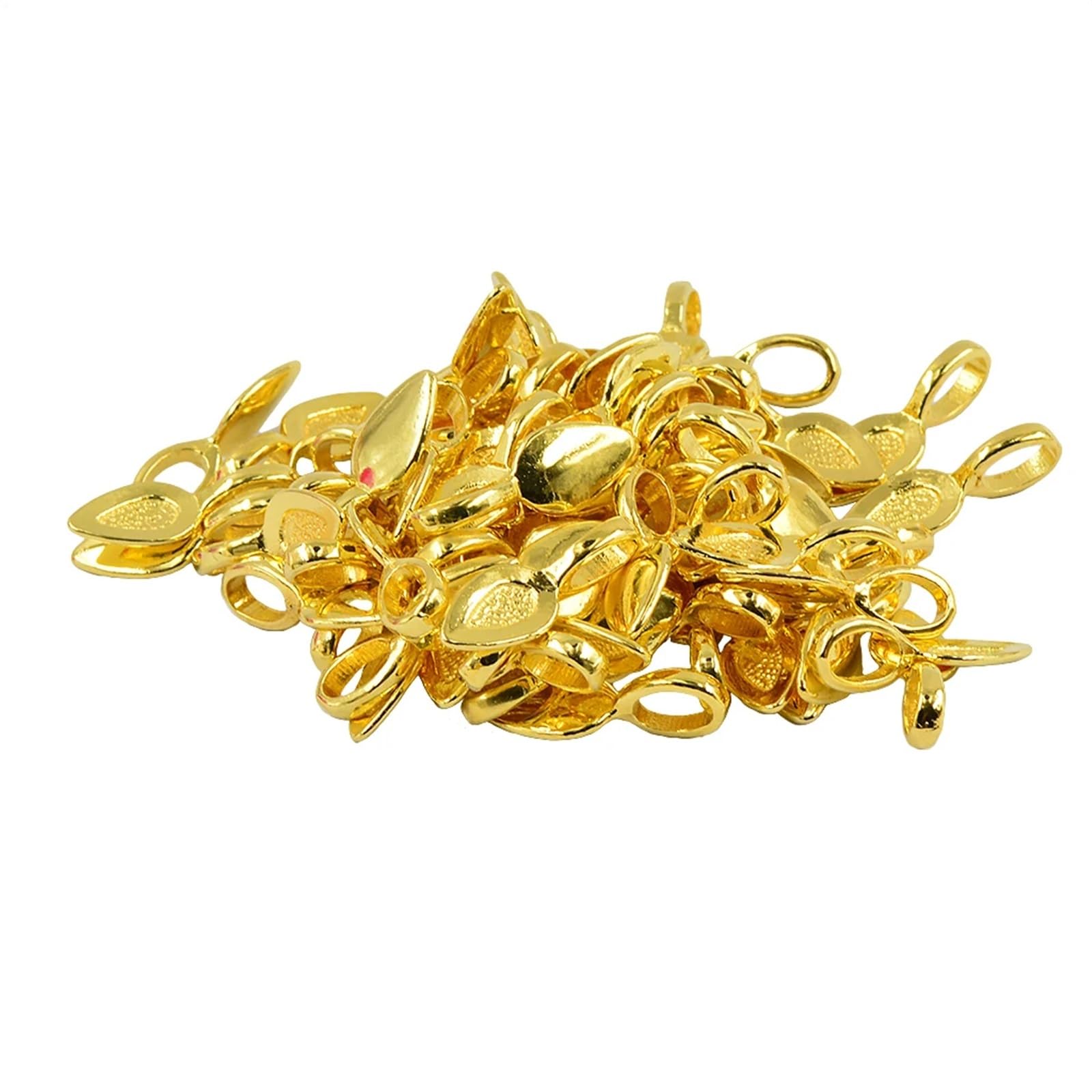Bailes planos para hacer joyas DIY, 400 colgantes de hojas de gota en colores surtidos