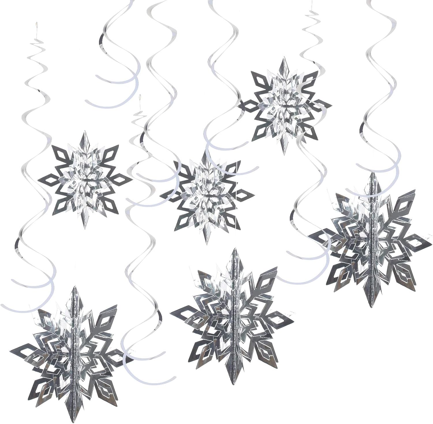 ornamenti a fiocco di neve con cristalli