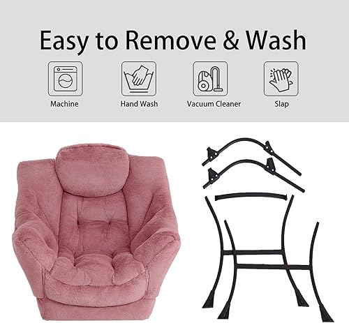 Miniatura 104 de Lita Silla relajada con otomana, tapizado ornamental, moderno de ocio, contemporáneo para lectura con reposabrazos, un bolsillo lateral para sala de