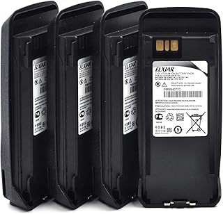(4-Pack) 7.4V 2600mAh Li-ion Replacement Battery for Motorola PMNN4077C, Compatible with XPR6100 XPR6300 XPR6350 PR6380 XPR6500 XPR6550 XPR6580 DP3400 DP3601 DGP4150 DGP6150 XIRP6500, PMNN4066A