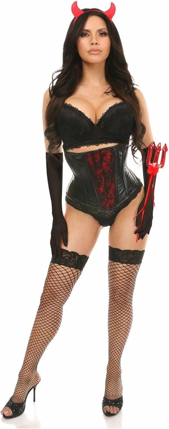 Daisy corsets womens Lavish 4 Pc Sexy Gothic Devil Corset Costume
