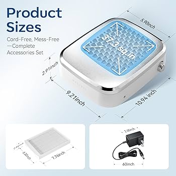 Amazon.com: Makartt Nail Dust Collector: Rechargeable Fan