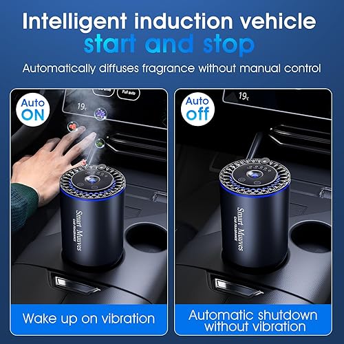 Miniatura 4 de Ambientador inteligente para automóvil, ambientador de coche de aceite esencial de 3 engranajes, encendidoapagado automático, seguro para uso