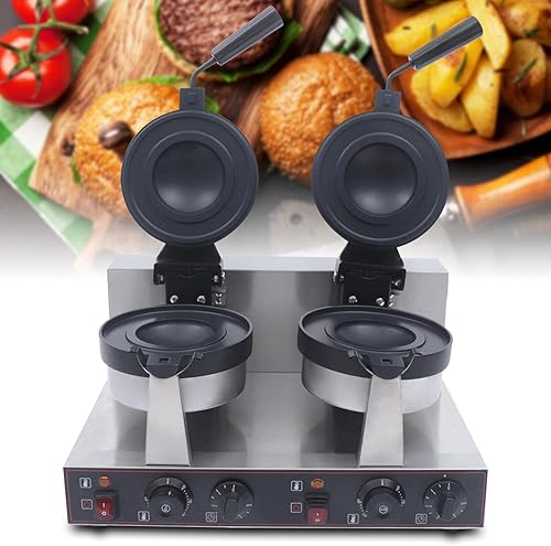 Miniatura 2 de Commercial Electric Burger Waffle Irons, 2400W Non Stick Press Burger Stainless Steel Machine Panini Press Sandwich Maker for Home Party Bread Donut