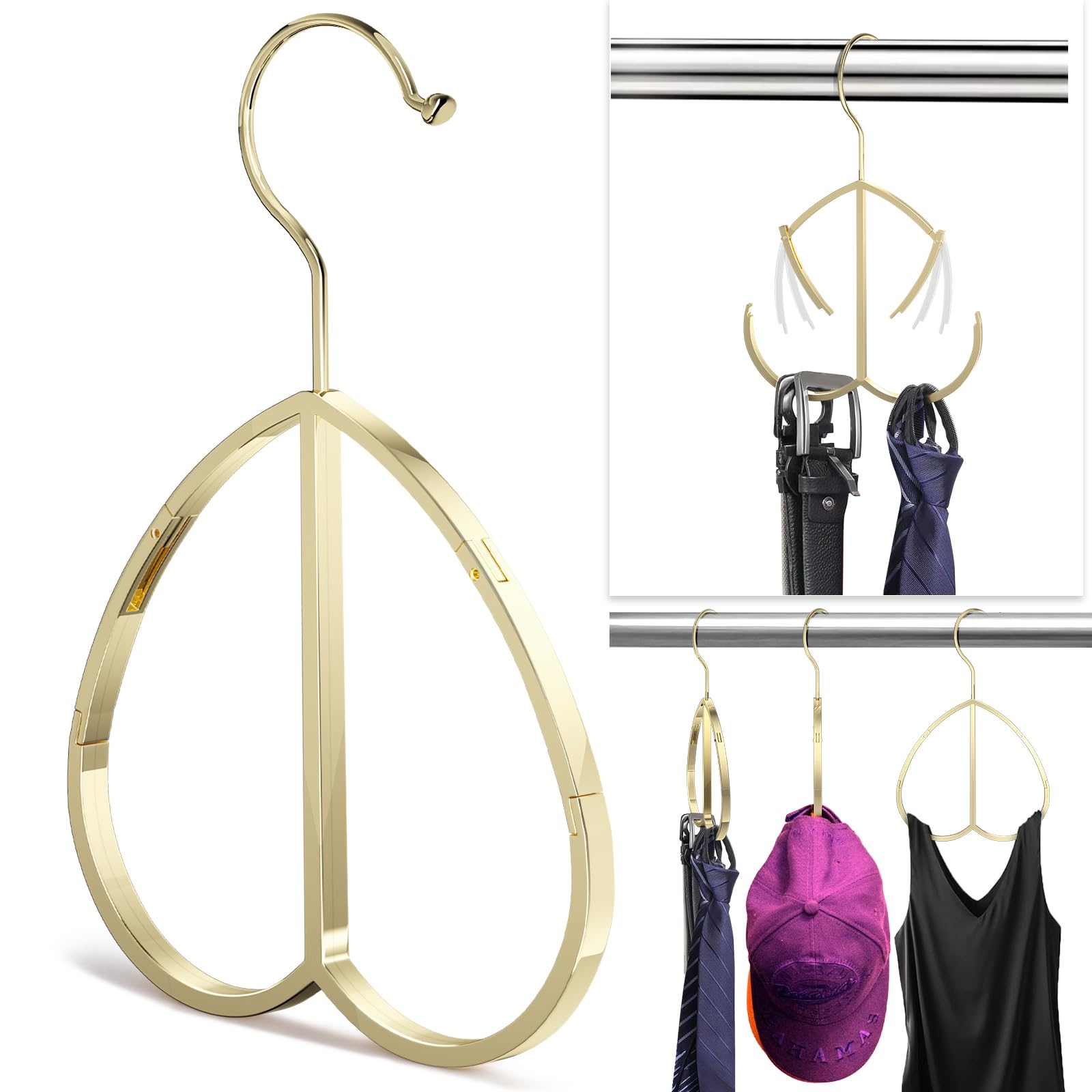 QUISBE Multipurpose Closet Hanger Gold