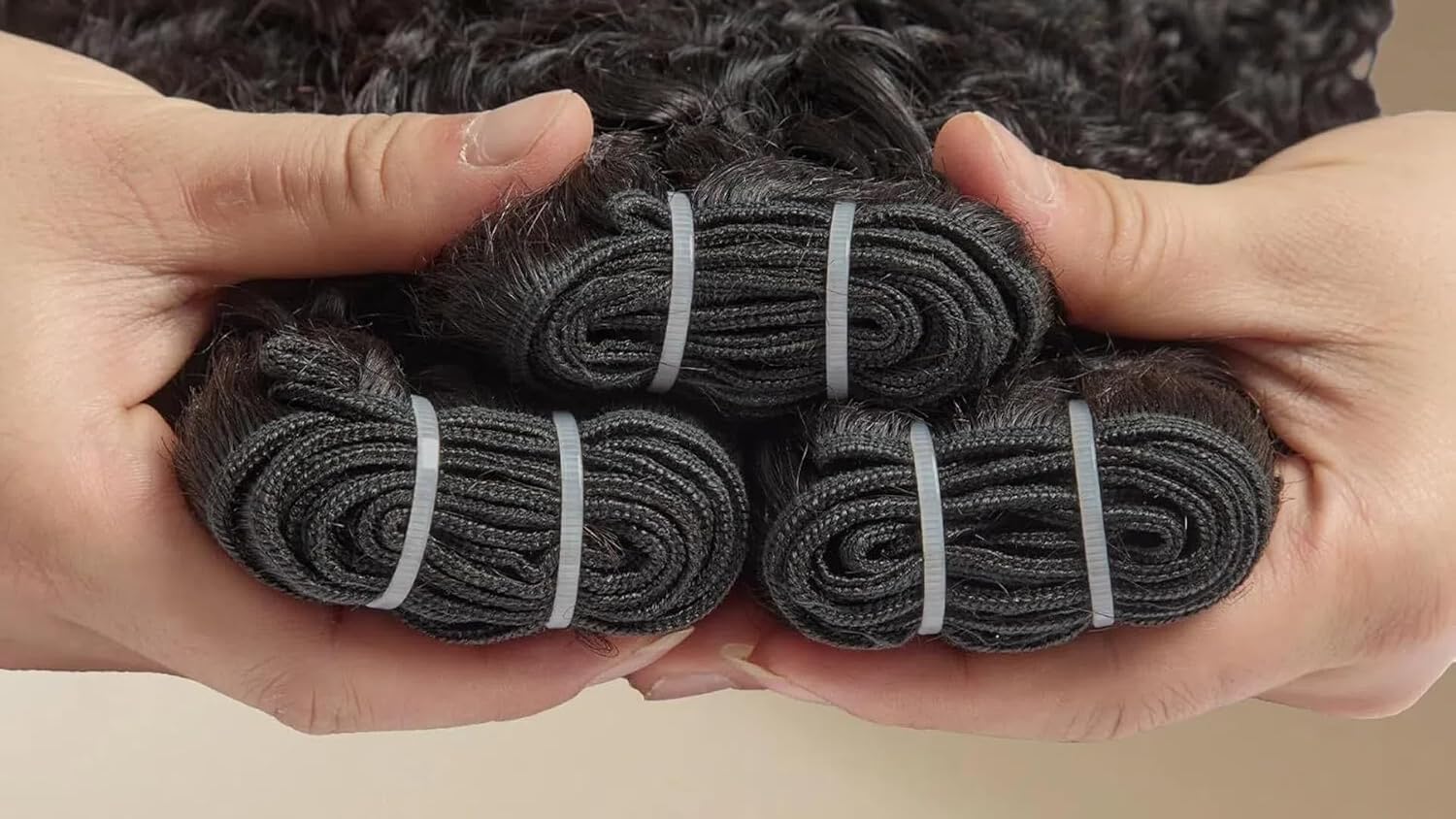 22 24 26 Inch Burmese Curly Bundles Human Hair 3C4A Spiral End Quick Curly Water Wave Bundles Human Hair Extensions 3Pcs for Women Natural Black