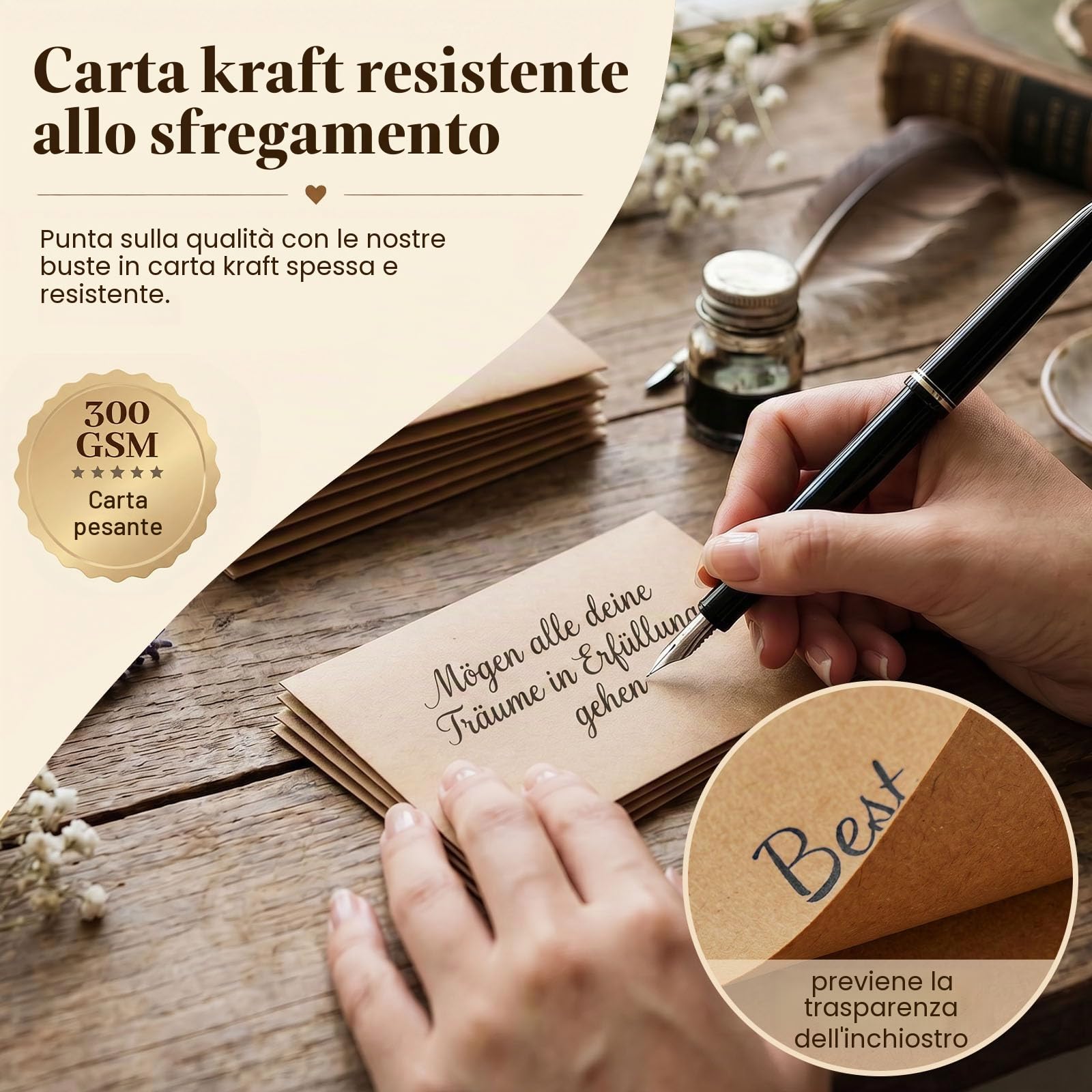 Buste kraft cuore 100 sztuk na Walentynki Boże Narodzenie