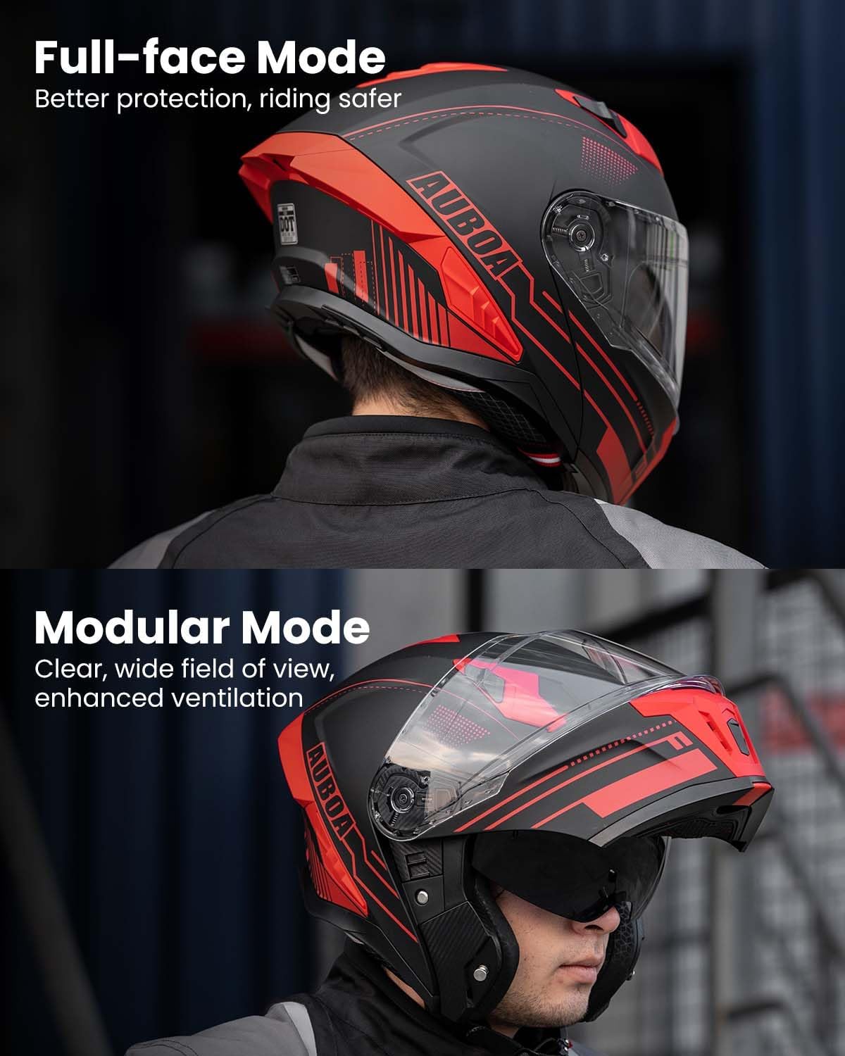 Modular Motorcycle Helmets for Adults Men Women Dual Visor Flip up Full Face Dot Helmet Casco Moto Model 928