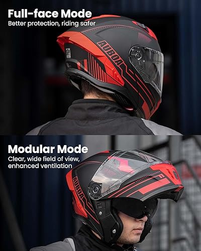 Miniatura 3 de Casco modular para motocicleta de cara completa con doble visera abatible para adultos, hombres y mujeres, modelo 928
