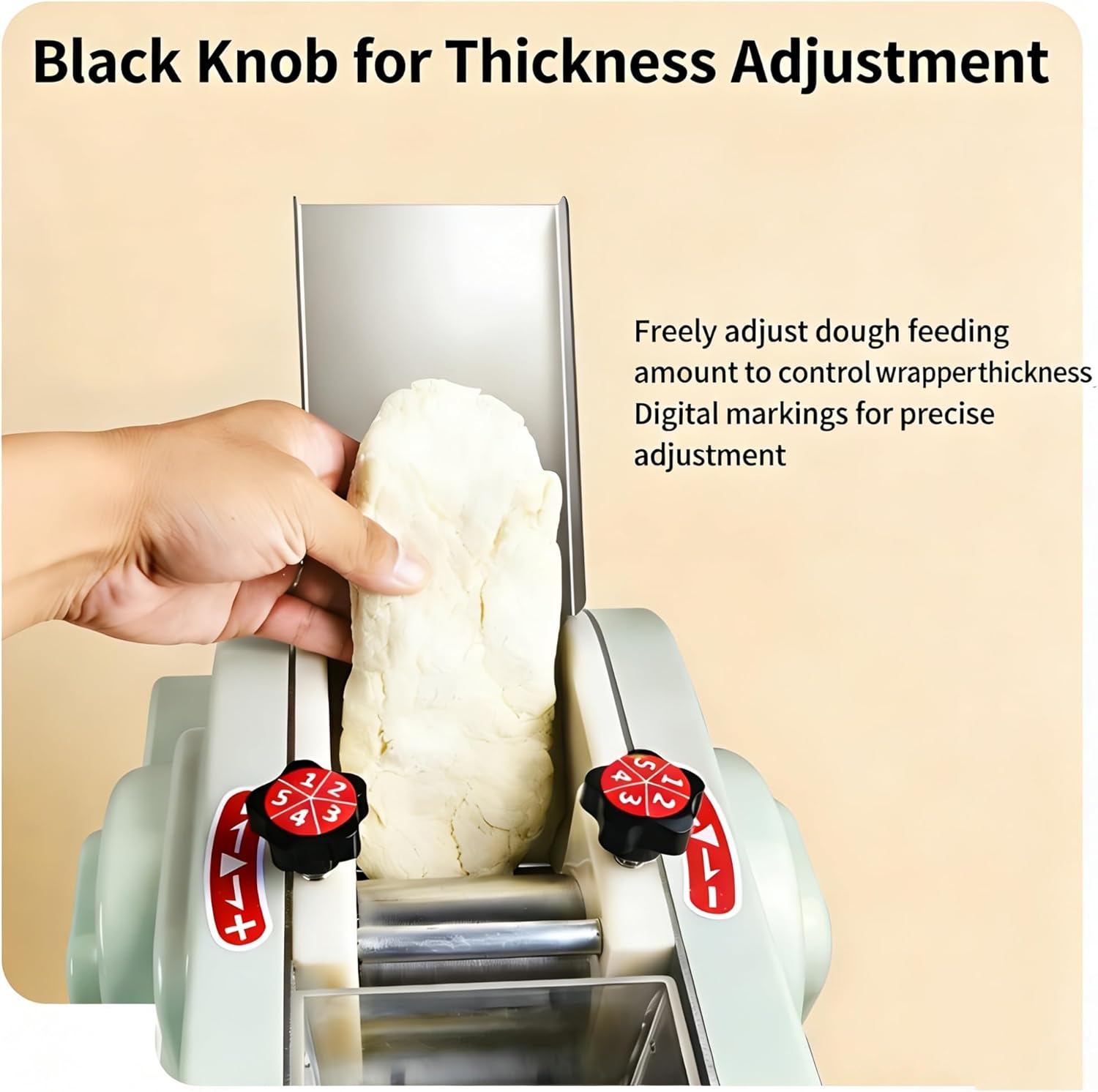 Automatic Dumpling Wrapper Maker, 140W ElectricRavioli Wonton Wrapper Machine With 3.15in/3.54in Round Mold, 50–60 Pcs/Min For Wonton Wrappers, Pierogi, Lumpia, Kitchen Use