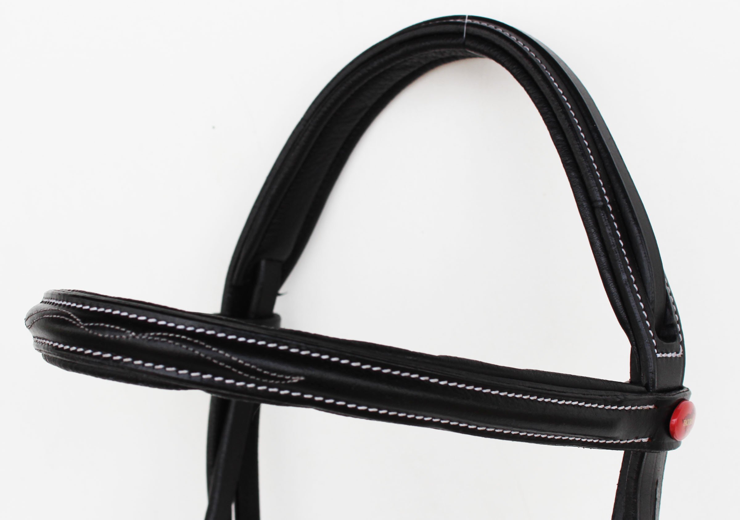 Challenger Tack Horse English Padded Leather COB Riding Raised Adjustable Flash Bridle Reins 803127BKC