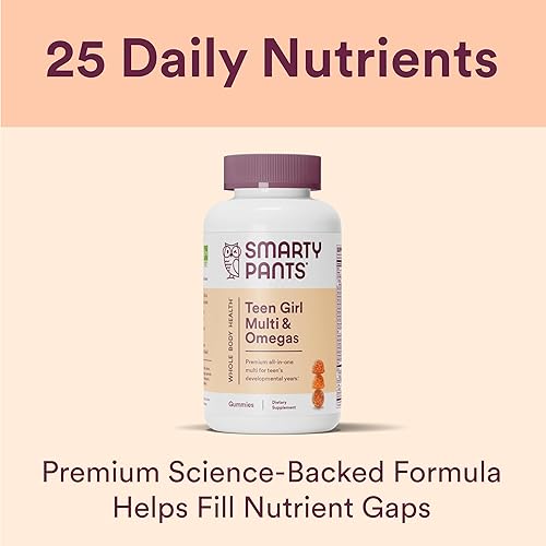 Miniatura 5 de Smartypants Fórmula para niñas adolescentes gomitas multivitamínicas diarias vitaminas C B12 K zinc y biotina para apoyo inmunológico energía apoyo